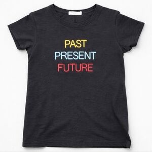 rag & bone Black Tee with Colorful Text